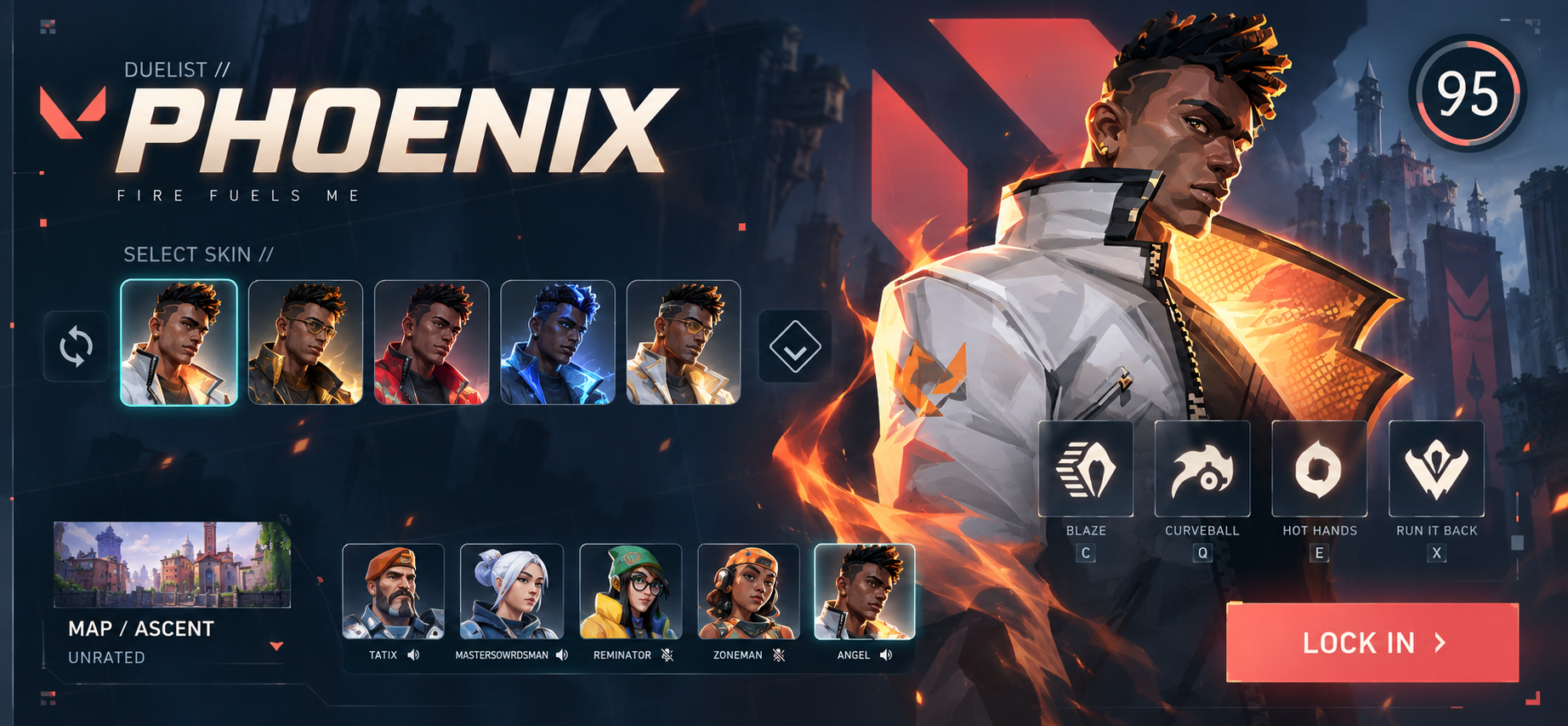 Full-color Phoenix selection concept