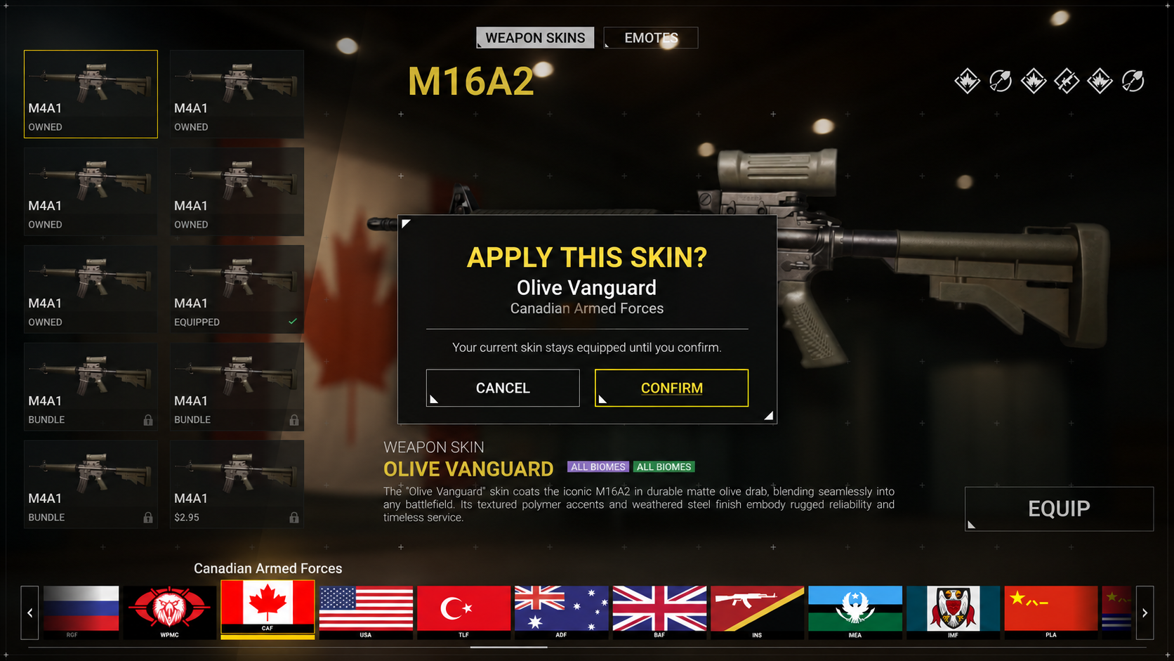 SQUAD equipment confirmation concept