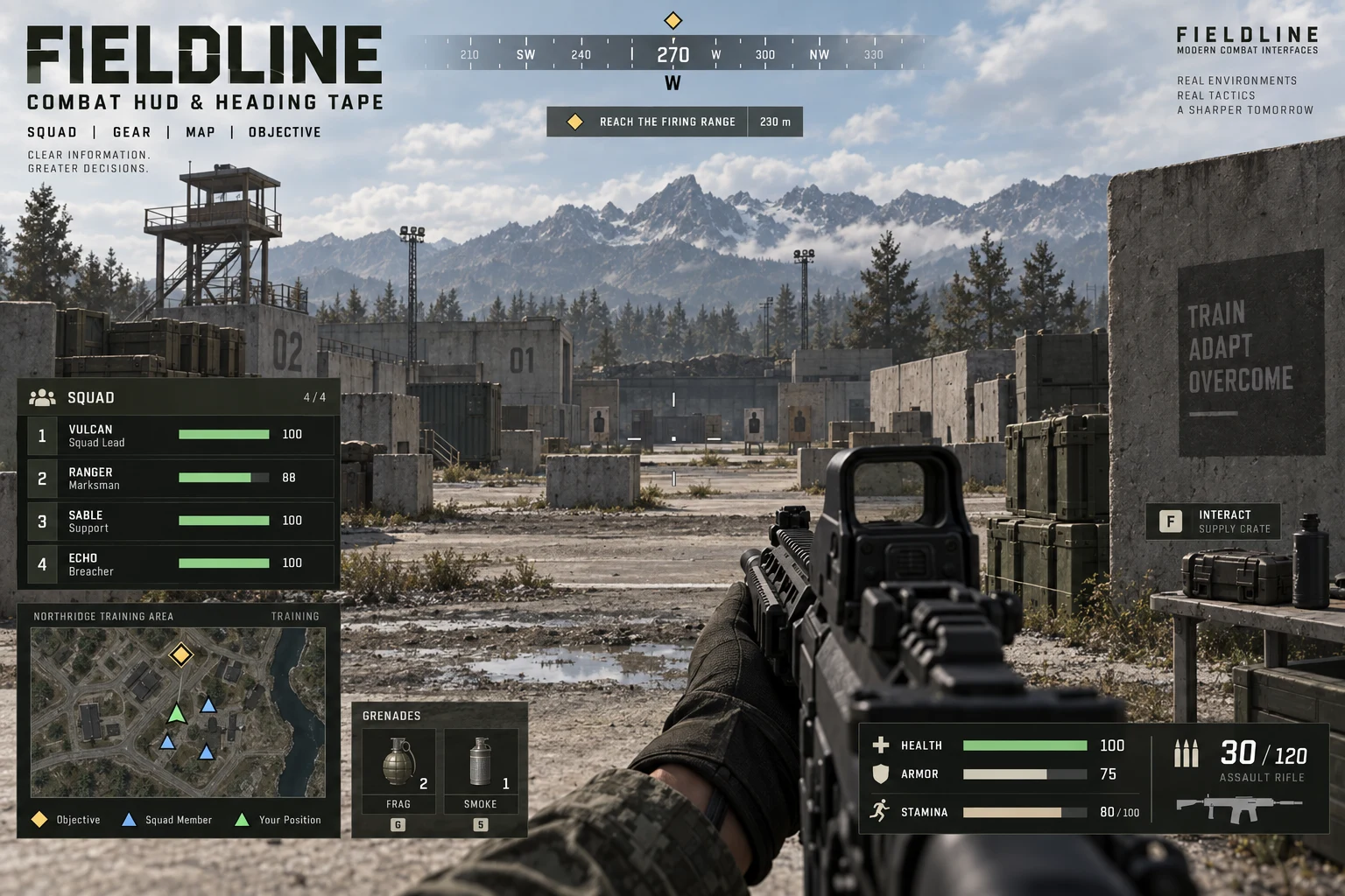Fieldline · HUD concept screen