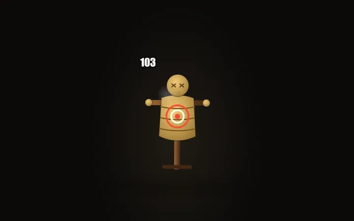 Damage numbers component: floating hits and crits